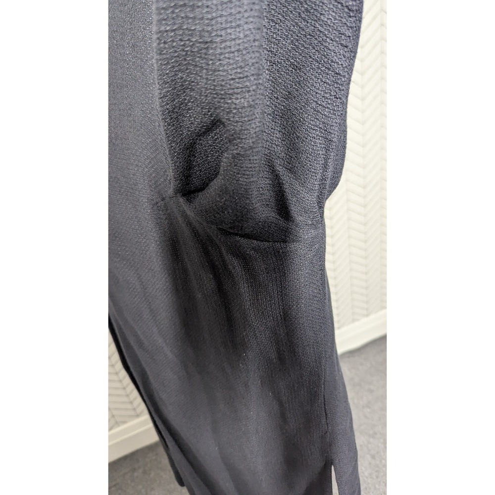 Vintage August Max Women's X Black  Linen Blend‎ Cardigan Tribal Witchy Boho USA - Picture 13 of 16